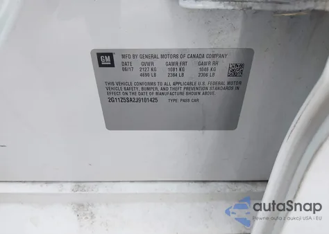 2018 Chevrolet Impala Ls из США, поврежденный, VIN 2G11Z5SA2J9101425